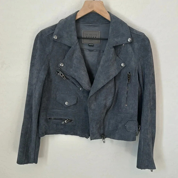 BLANK NYC Elliot Faux Suede Moto Jacket Size XS Petite - Picture 2 of 11